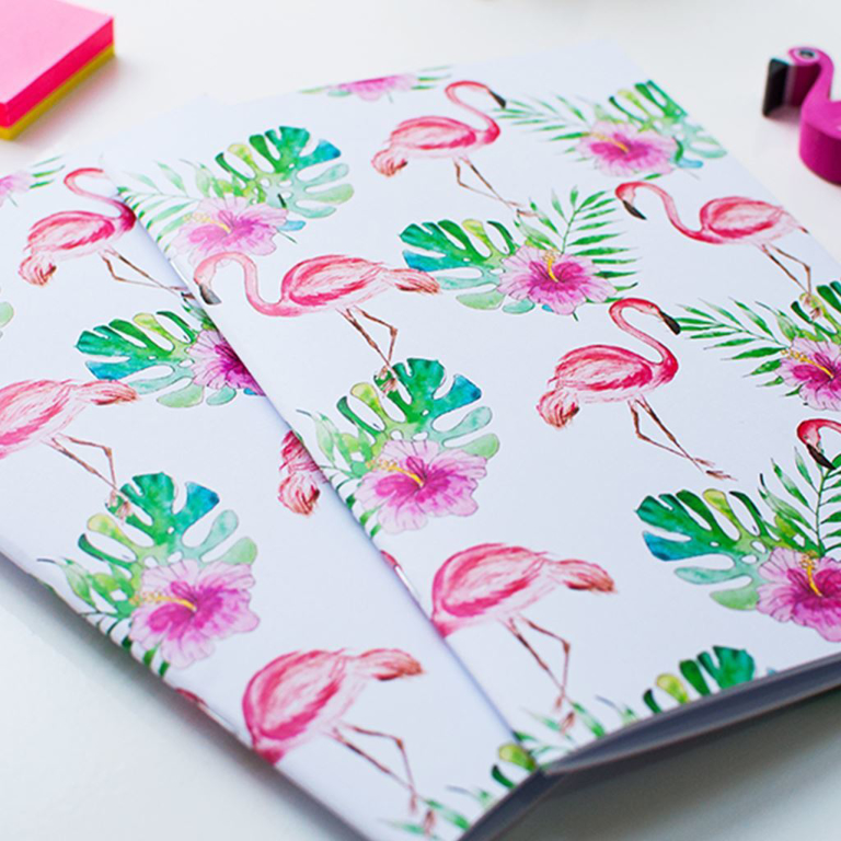 Pink Flamingo Notebook Set | Available at Dessi-Designs.com