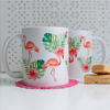 Pink Flamingo Microwavable Coffee Cups | Available at Dessi-Designs.com