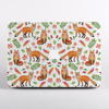 Orange Foxes Fall Pattern MacBook Case Front  | Available at Dessi-Designs.com
