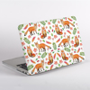 Orange Foxes Fall Pattern MacBook Cover Side  | Available at Dessi-Designs.com