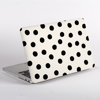 Black and White Painted Dots Pattern MacBook Cover Side  | Available at Dessi-Designs.com