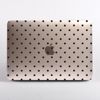 Clear Black Polka Dots MacBook Case Front  | Available at Dessi-Designs.com