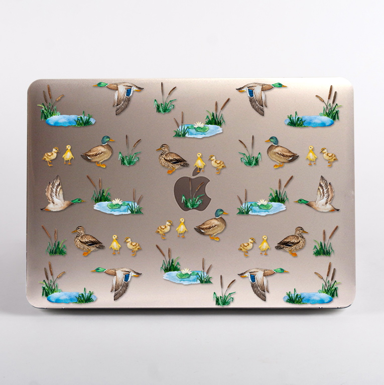 Clear Ducks MacBook Case Top Cover