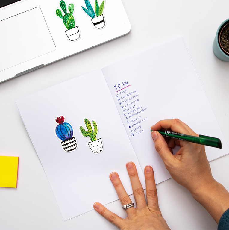 Cactus Paper Journal Stickers | Available at www.dessi-designs.com
