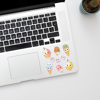 Cute Ice Cream laptop Stickers | Available at www.dessi-designs.com