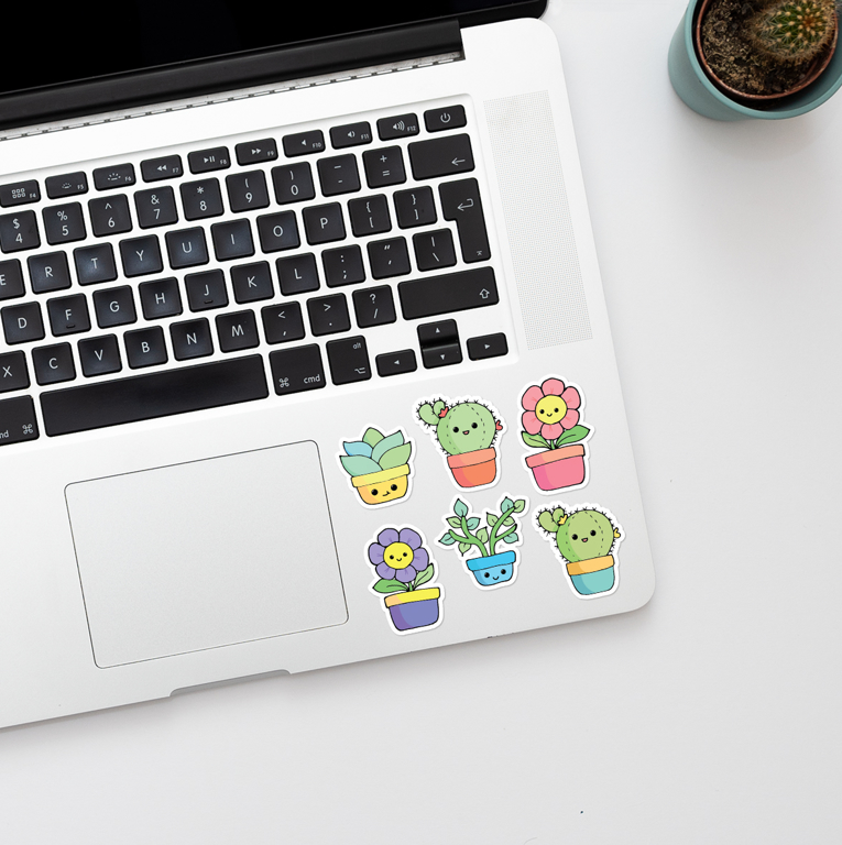 Cute Plants Stickers | Available at www.dessi-designs.com