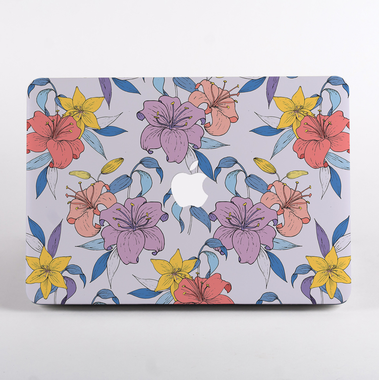 Purple Florals MacBook Case | Available at www.dessi-designs.com