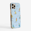 Blue Boats Slimline Phone Case Side | Available at Dessi-Designs.com