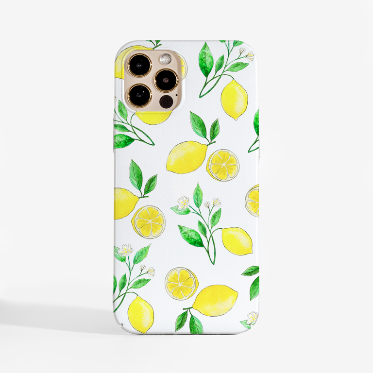 Lemon Slimline Phone Case Front | Available at Dessi-Designs.com