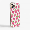 Clear Strawberries Slimline Phone Case Side | Available at Dessi-Designs.com