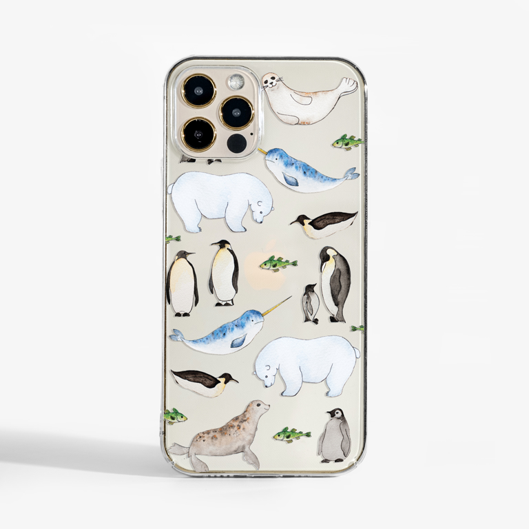 Arctic Animals Slimline iPhone Case Front | Available at Dessi-Designs.com
