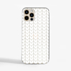 White Knitted Pattern Slimline Phone Case Front | Available at Dessi-Designs.com