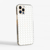 White Knitted Pattern Slimline Phone Case Side | Available at Dessi-Designs.com