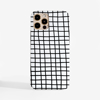 Black Cross Stripes Clear Slimline Phone Case Front | Available at Dessi-Designs.com