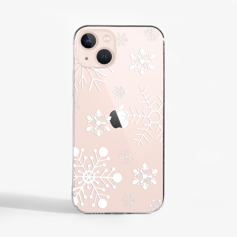 Large Snowflakes Slimline Phone Case Pink Phone  | Available at Dessi-Designs.com