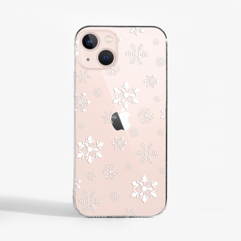 Small Snowflakes Slimline Phone Case pink phone | Available at Dessi-Designs.com