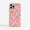 Abstract Lines in Pink Phone Case. Available at www.dessi-designs.com