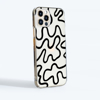 Abstract lines Clear Phone Case Side View. Available at www.dessi-designs.com