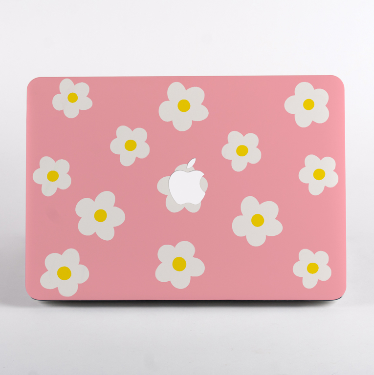 Pink Abstract Flowers MacBook Case. Available at www.dessi-designs.com