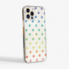 Rainbow Polka Dots Clear Phone Case Side View