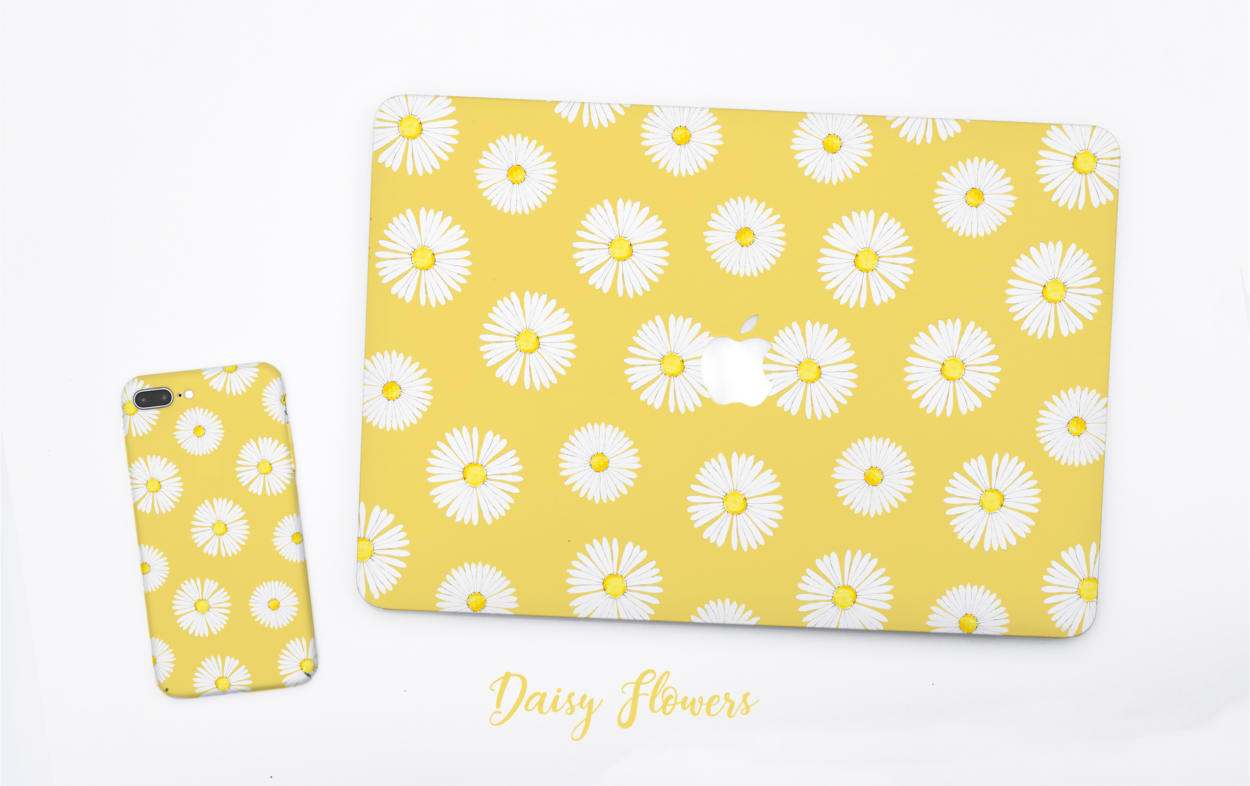 Daisy flowers MacBook  and phone case