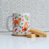 Orange Foxes Microwavable Coffee Mug | Available at Dessi-Designs.com