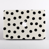 Black and White Painted Dots Pattern MacBook Case front  | Available at Dessi-Designs.com