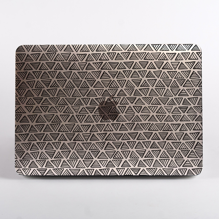 Black Triangle Clear MacBook Case Top  | Available at Dessi-Designs.com