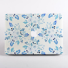 White and Blue Florals MacBook Case Apple Logo  | Available at Dessi-Designs.com