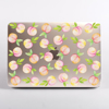 Clear Peaches Pattern MacBook Case Front  | Available at Dessi-Designs.com