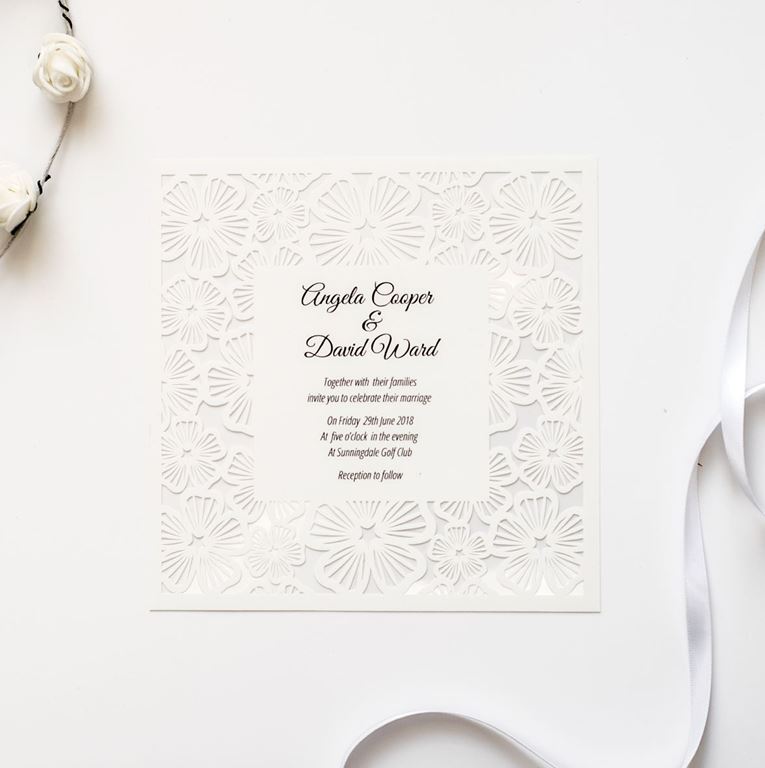 &#039;Floral Lace&#039; wedding invites | Dessi Designs. Dessi Designs