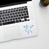 Blue Florals Vinyl Laptop Sticker | Available at www.dessi-designs.com