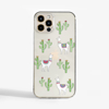 Clear Llama Gold Slimline Phone Case Front | Available at Dessi-Designs.com