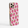 Pink Strawberries Slimline Phone Case Side | Available at Dessi-Designs.com