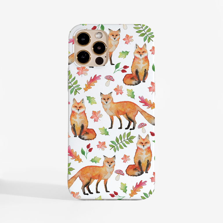 Foxes White Slimline Case Phone Front | Available at Dessi-Designs.com