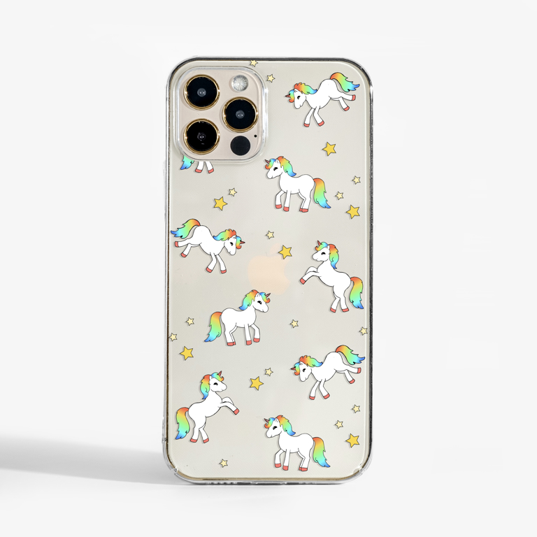 Clear Unicorn Slimline Snap Phone Case Front | Available at Dessi-Designs.com