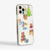 Winter bears clear phone case Side