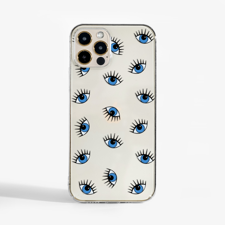 Evil Eye Clear Phone case | available at www.dessi-designs.com