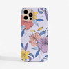 Purple Florals Slimline Phone Case Front | Available at www.dessi-designs.com