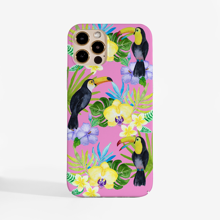 Pink Toucan Birds Phone Case  | Available at www.dessi-designs.com