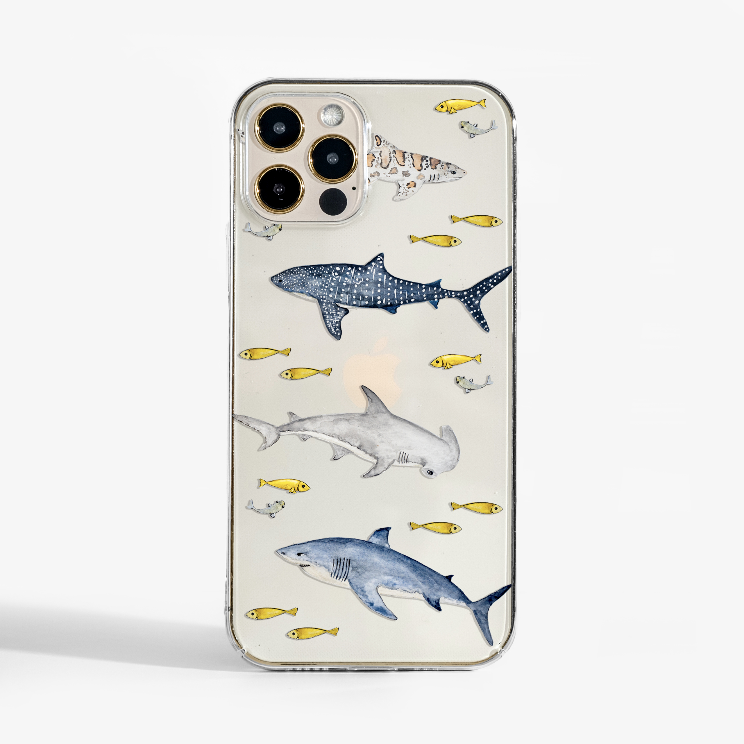 Sharks Clear Slimline Phone Case | Dessi Designs. Dessi Designs