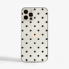 Clear Polka Dots Slimline Phone Case Front | Available at Dessi-Designs.com