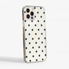 Clear Polka Dots Slimline Phone Case Front | Available at Dessi-Designs.com