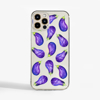 Eggplant Clear Phone Case Front | Available at Dessi-Designs.com