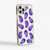 	Eggplant Clear Phone Case Side | Available at Dessi-Designs.com