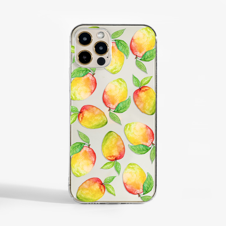 Mangos Clear Phone Case Front | Available at Dessi-Designs.com