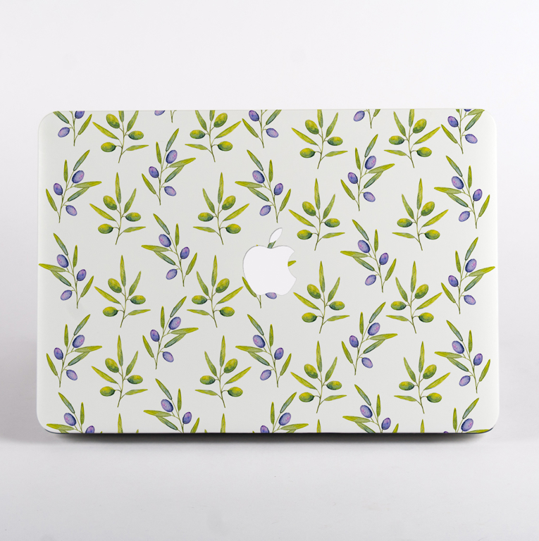 Olive Pattern MacBook Case | Available at www.dessi-designs.com