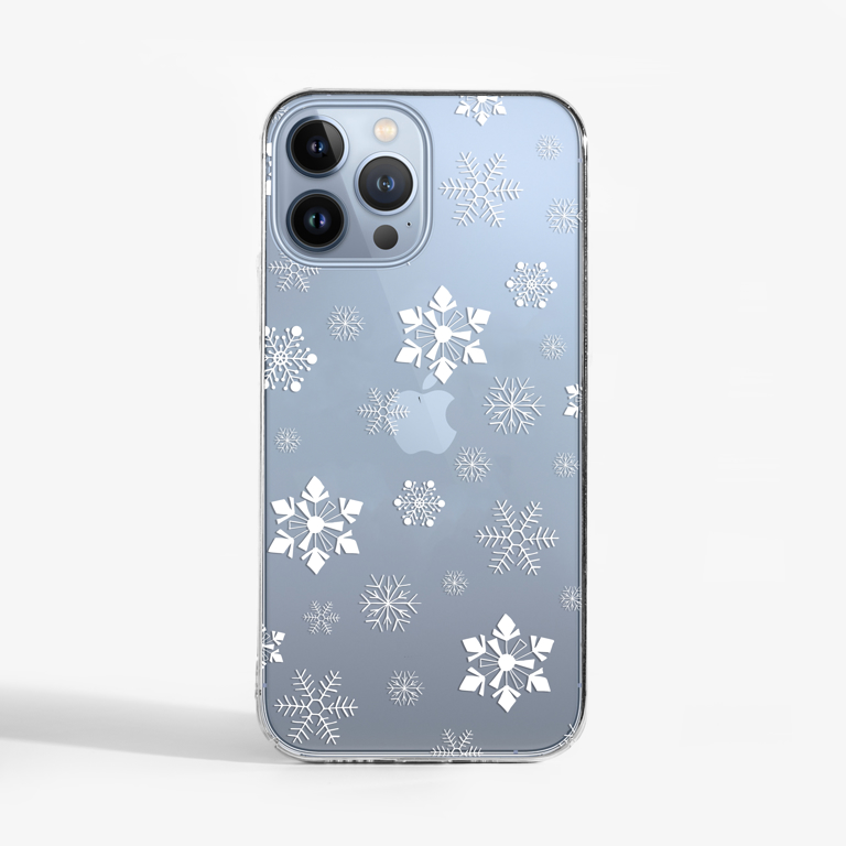 Small Snowflakes Slimline Phone Case blue phone | Available at Dessi-Designs.com
