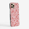 Abstract Lines in Pink Phone Case Side View. Available at www.dessi-designs.com