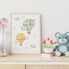 A4 Hot Air Balloons Wall Art. Vertical Print. Available at www.dessi-designs.com